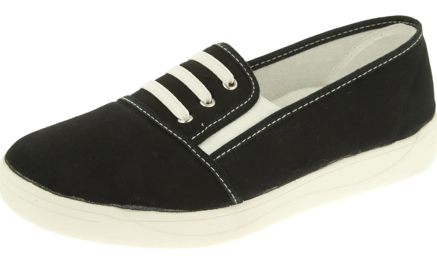Womens Wide Fit Slip On Canvas Pumps - Coup<DB Wider Fit Shoes Sale