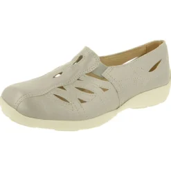 Womens Wide Fit Slip On Punch Design Flat Shoes - Fran<DB Wider Fit Shoes Sale