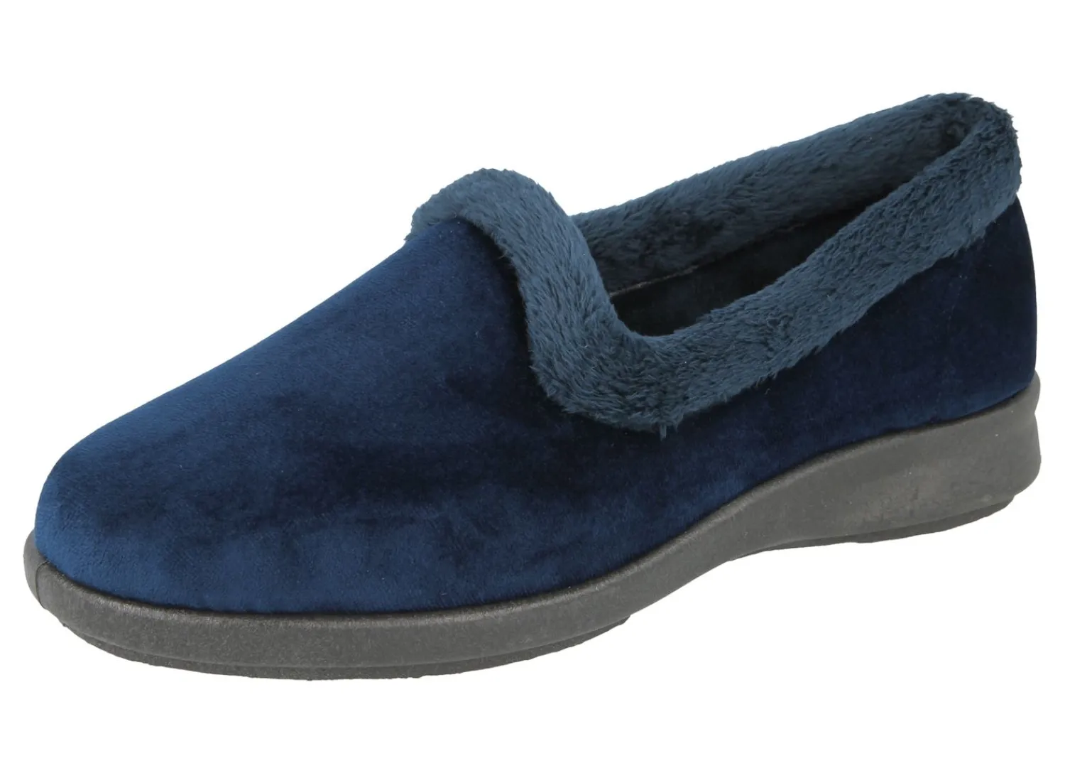 Womens Wide Fit Slip-On Slippers - Chicago<DB Wider Fit Shoes Best