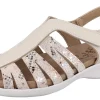 Womens Wide Fit Stretch Flat Sandal - Treasure<DB Wider Fit Shoes Sale
