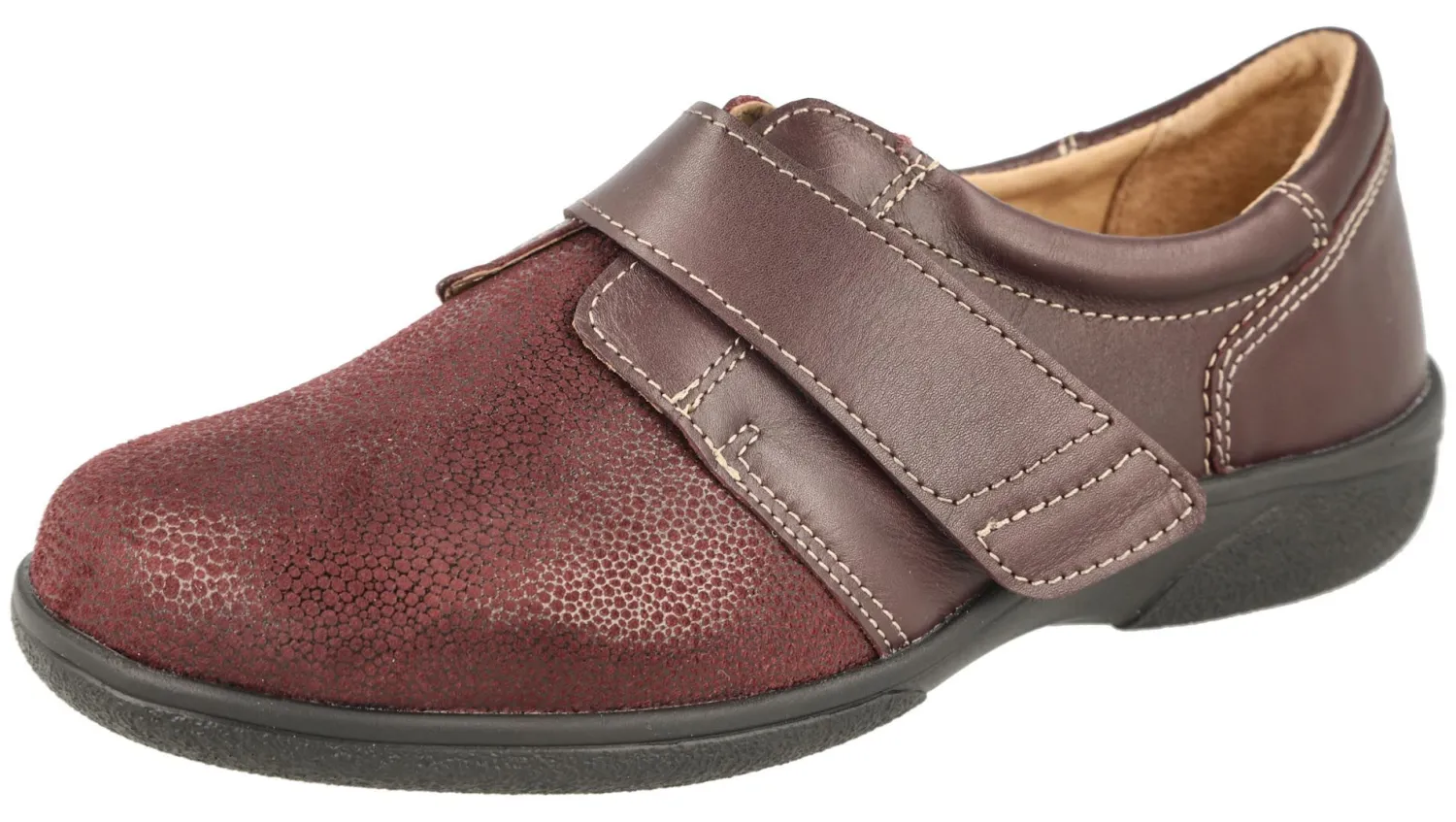 Womens Wide Fit Stretch Flat Shoe - Petula<DB Wider Fit Shoes Outlet