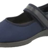 Womens Wide Fit Stretch Fabric Mary Jane House Shoes - Eve<DB Wider Fit Shoes Fashion