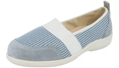 Womens Wide Fit Stretch Fabric Slip On Shoes - Frida<DB Wider Fit Shoes Outlet