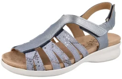 Womens Wide Fit Stretch Flat Sandal - Treasure<DB Wider Fit Shoes Sale