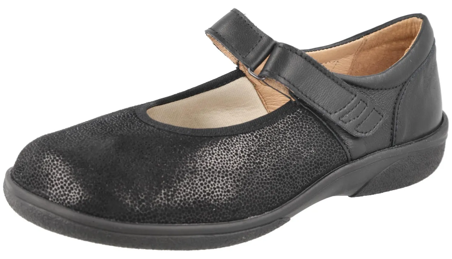 Womens Wide Fit Stretch Flat Shoe - Tansy<DB Wider Fit Shoes New