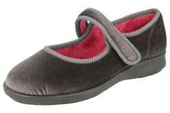 Womens Wide Fit Stretch Fabric Mary Jane Slippers - Whitby<DB Wider Fit Shoes Online