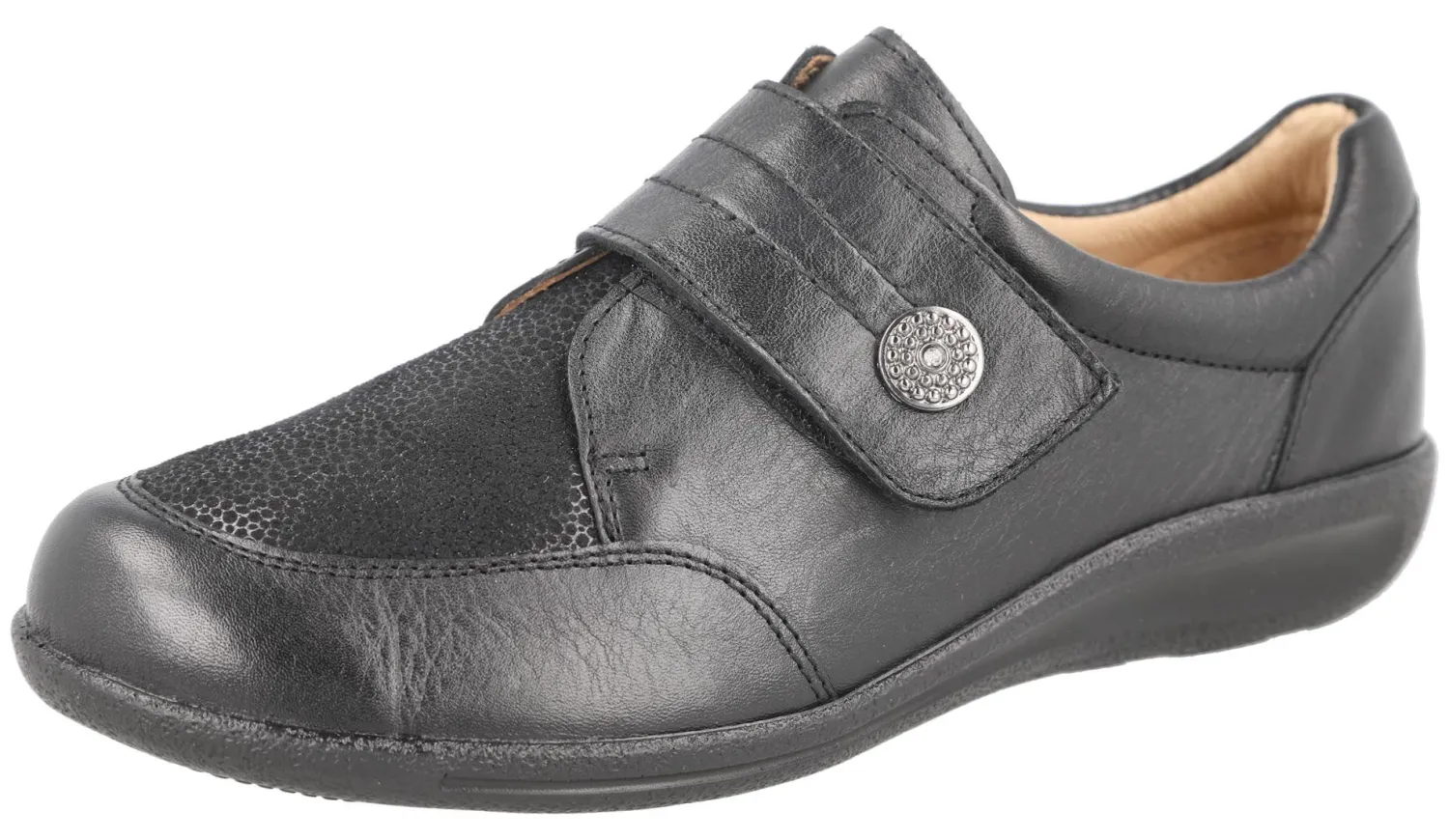 Womens Wide Fit Stretch Flat Shoe - Ember<DB Wider Fit Shoes Outlet