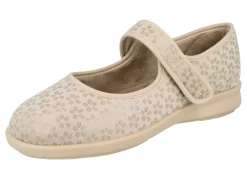 Womens Wide Fit Stretch Fabric Mary Jane House Shoes - Vermont<DB Wider Fit Shoes Discount