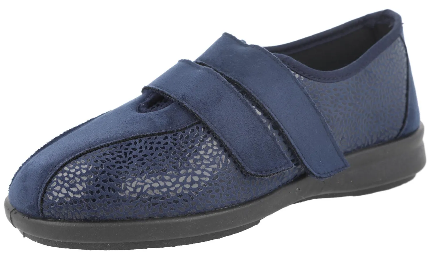 Womens Wide Fit Stretch House Shoe - Moon<DB Wider Fit Shoes Hot