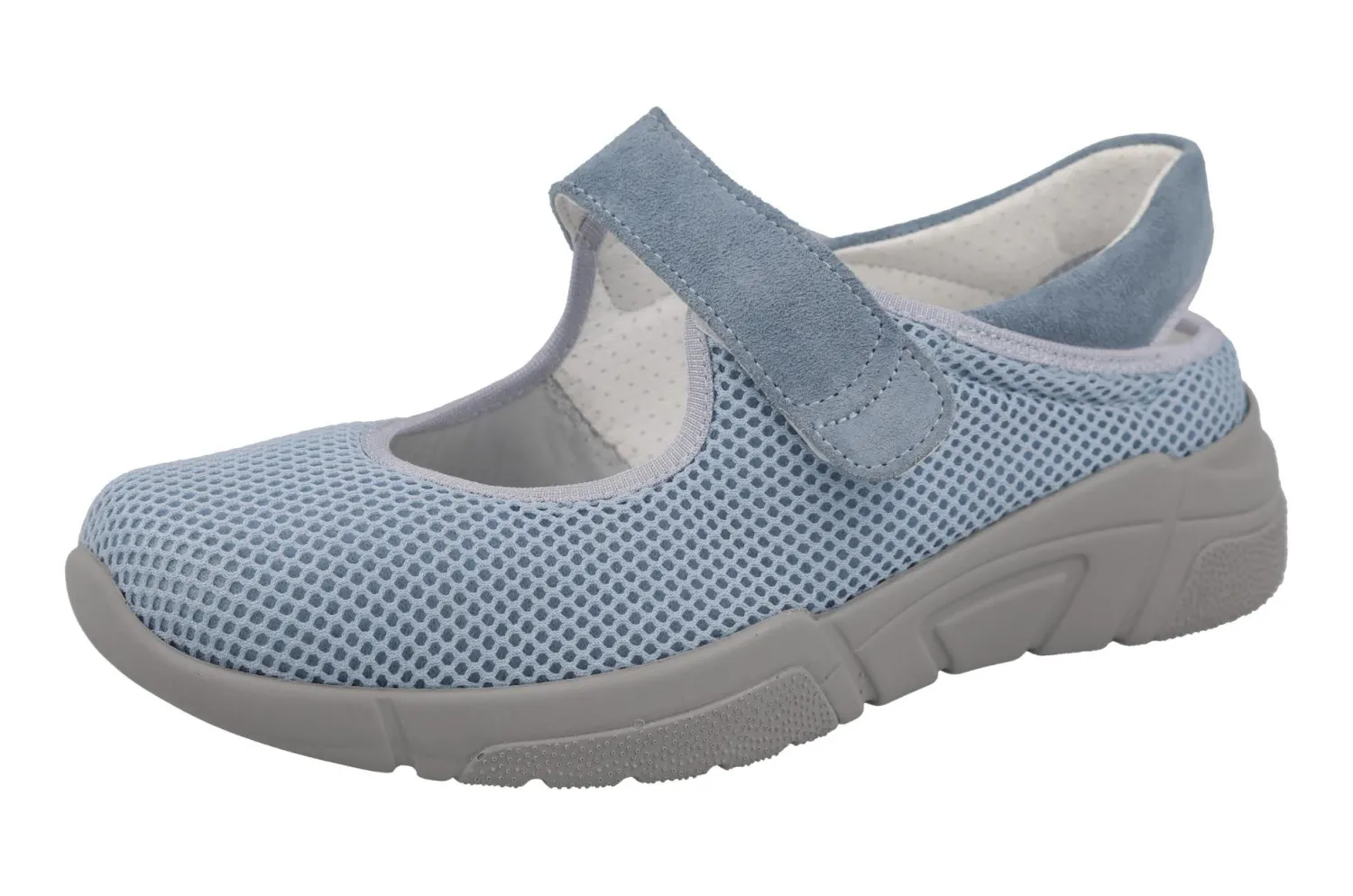 Womens Wide Fit Stretch Mary-Jane Casual Shoes - Panther<DB Wider Fit Shoes Fashion