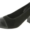 Womens Wide Fit Stretch Panel Court Shoes - Farne<DB Wider Fit Shoes New
