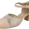Womens Wide Fit Stretch Panel Ankle Strap Court Shoe - Delilah<DB Wider Fit Shoes Fashion