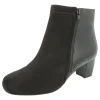 Womens Wide Fit Stretch Panel Mid Heel Boots - Winton<DB Wider Fit Shoes New