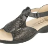 Womens Wide Fit Stretch Panel Full Back Sandals - Halford<DB Wider Fit Shoes Outlet