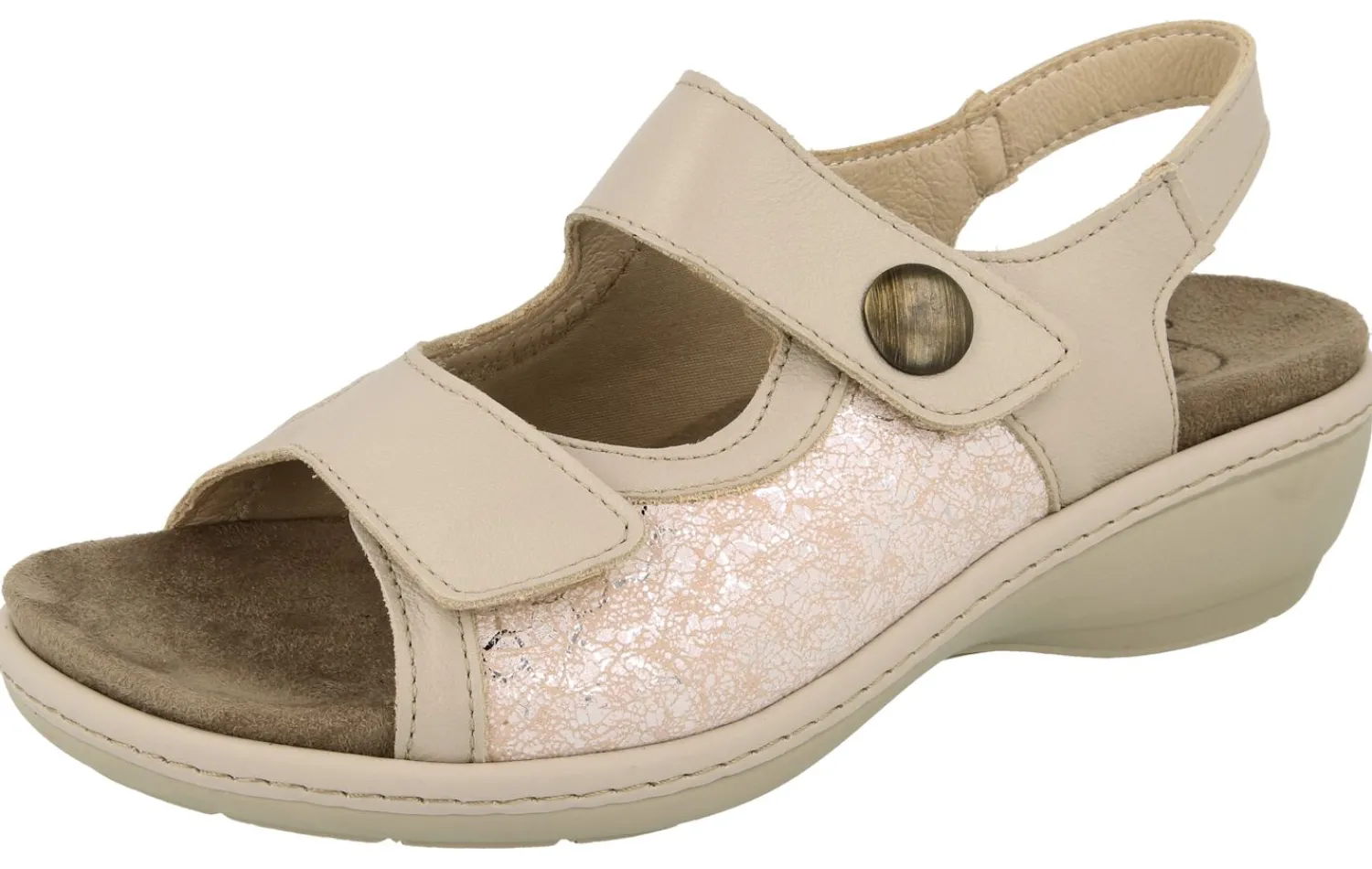 Womens Wide Fit Stretch Panel Sandals - Watford<DB Wider Fit Shoes Discount