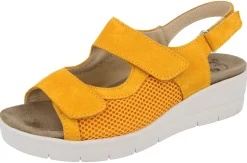 Womens Wide Fit Stretch Panel Wedge Sandals - Bobbie<DB Wider Fit Shoes Outlet