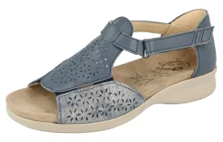 Womens Wide Fit Stretch Panel Full Back Sandals - Halford<DB Wider Fit Shoes Outlet