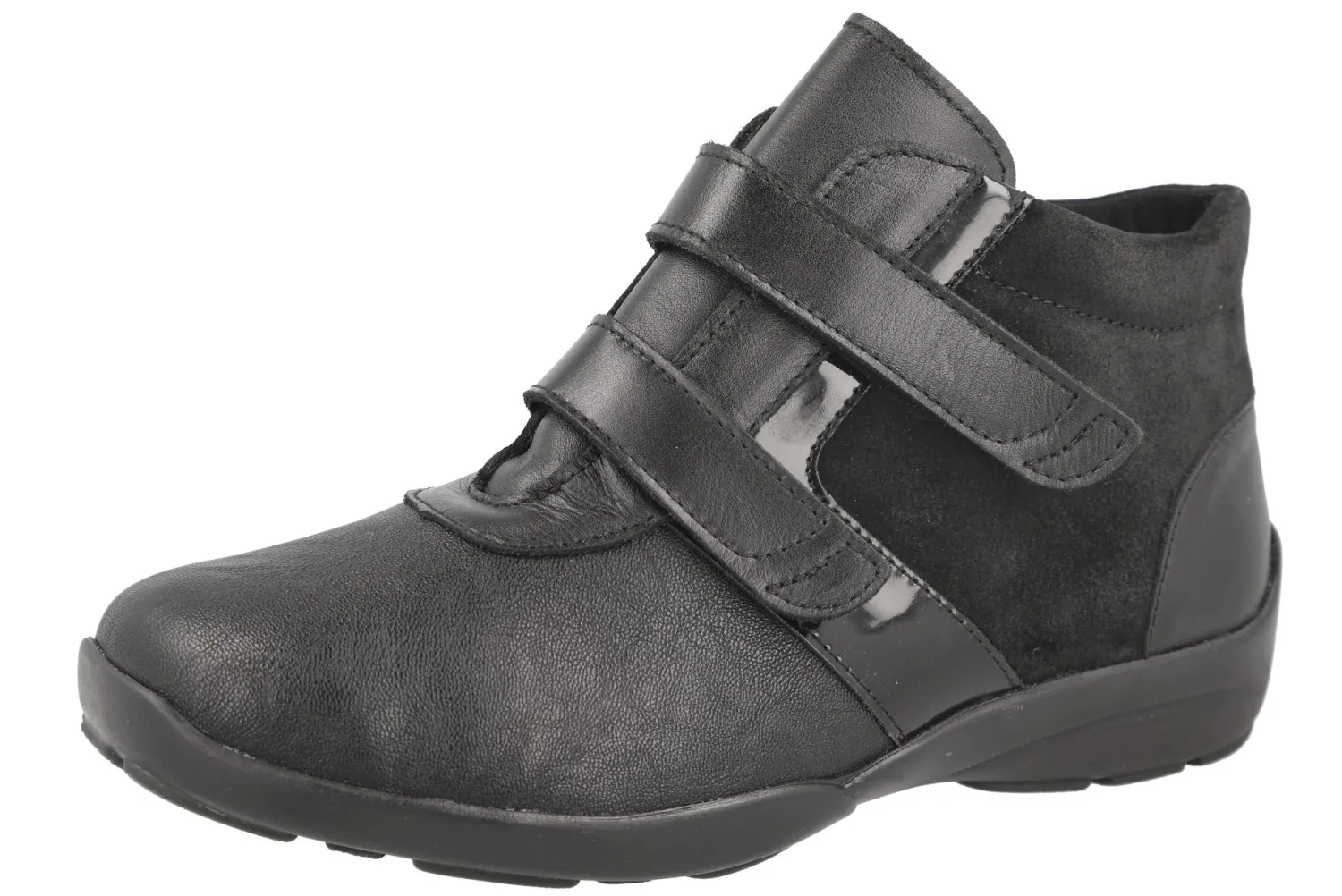 Womens Wide Fit Touch Fastening Boots - Sleaford<DB Wider Fit Shoes Online