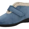 Womens Wide Fit Touch Fastening Boot Slippers  - Vincent<DB Wider Fit Shoes Best