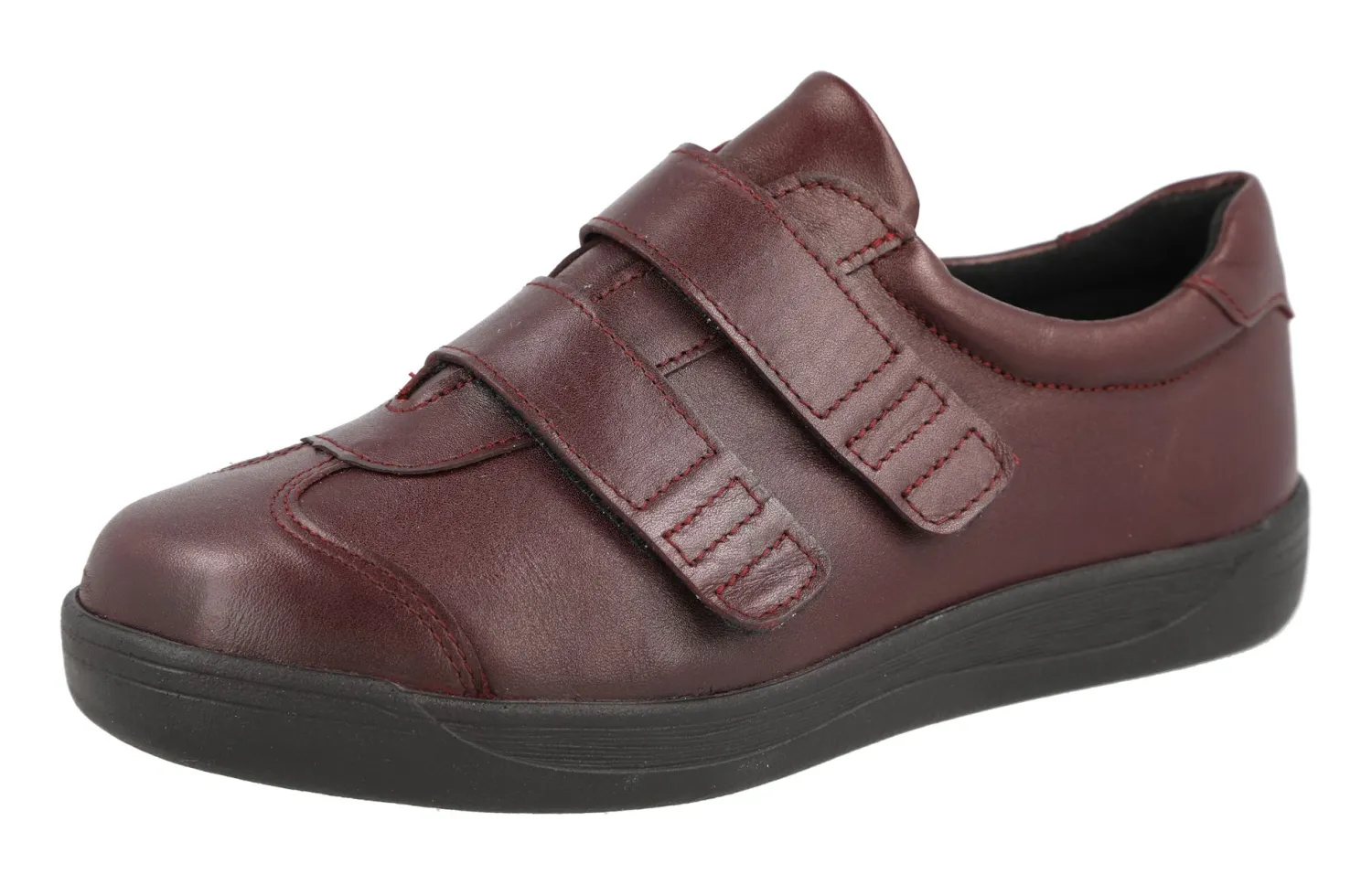 Womens Wide Fit Touch Fastening Trainers - Grasshopper<DB Wider Fit Shoes New