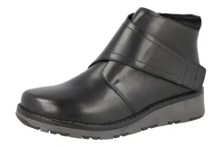 Womens Wide Fit Touch Fastening Wedge Heel Boots - Hitchin<DB Wider Fit Shoes Outlet