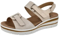 Womens Wide Fit Touch Fasten Wedge Sandal - Palm<DB Wider Fit Shoes Outlet