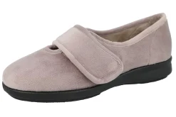 Womens Wide Fit Touch Fastening Easy Entry Slippers - Fountain<DB Wider Fit Shoes New