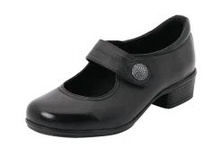 Womens Wide Fit Touch Strap Mid Heel Shoes - Harriette<DB Wider Fit Shoes Outlet