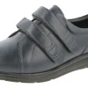 Womens Wide Fit Touch Strap Flat Shoes - Norwich<DB Wider Fit Shoes Discount