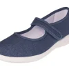 Womens Wide Fit Touch Strap Canvas Shoes - Jura<DB Wider Fit Shoes Online