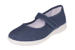 Womens Wide Fit Touch Strap Canvas Shoes - Jura<DB Wider Fit Shoes Online