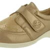 Womens Wide Fit Touch Strap Stretch Panel Flat Shoes - Owl<DB Wider Fit Shoes Fashion