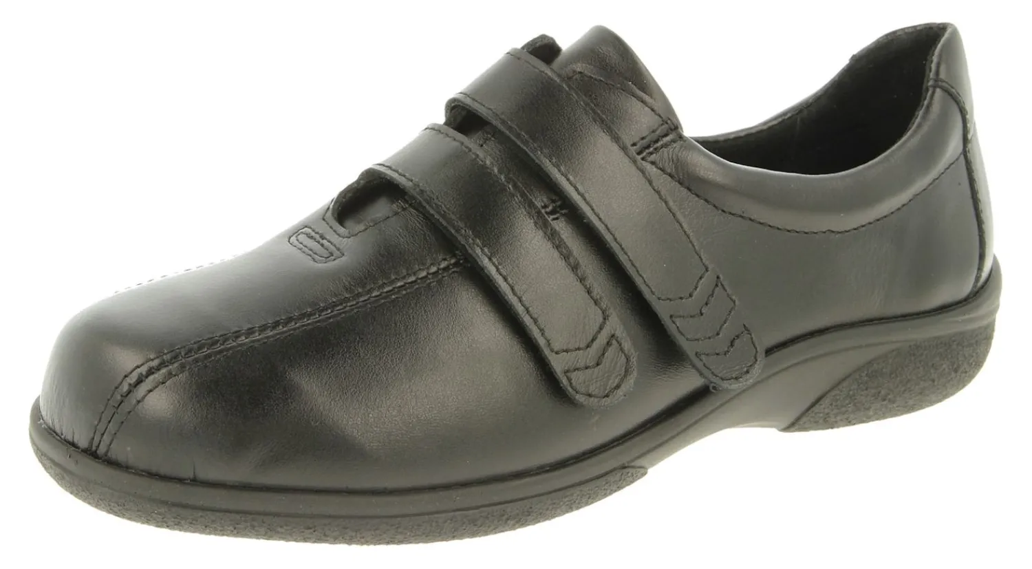 Womens Wide Fit Touch Strap Flat Shoes - Europe<DB Wider Fit Shoes Discount