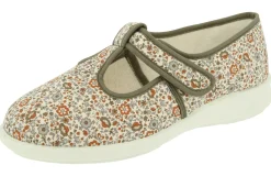Womens Wide Fit Touch Strap Canvas Shoes - Moorhen<DB Wider Fit Shoes Best