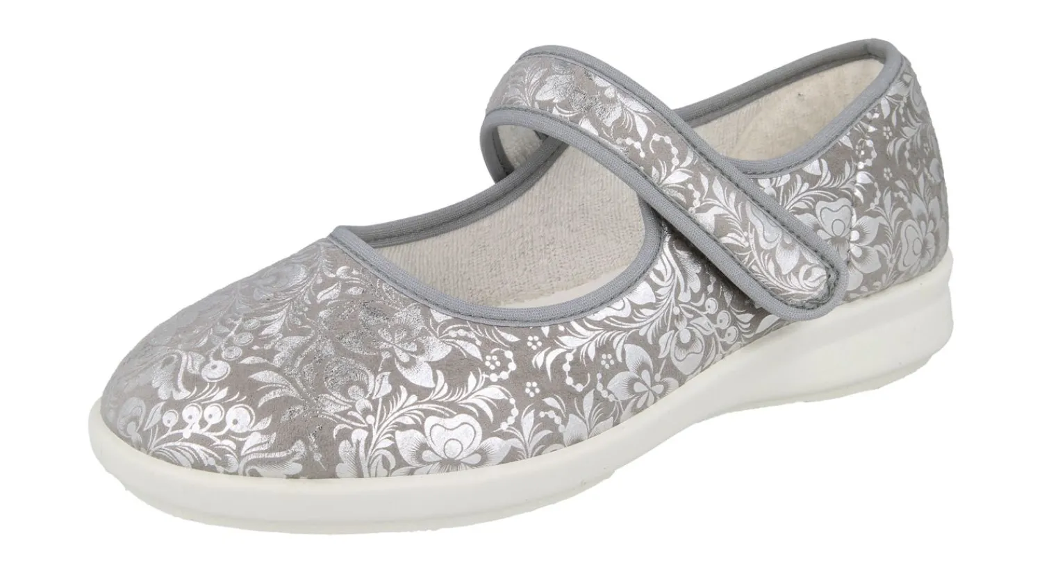 Womens Wide Fit Touch Strap Stretch Canvas Shoes - Auckland<DB Wider Fit Shoes Online