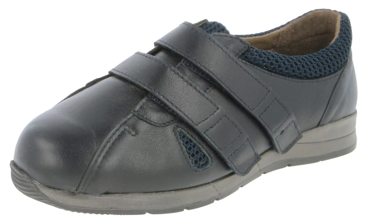 Womens Wide Fit Touch Strap Trainer - Riley<DB Wider Fit Shoes Clearance