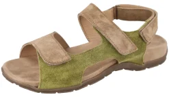 Womens Wide Fit Touch Strap Flat Sandal - Eucalyptus<DB Wider Fit Shoes Outlet