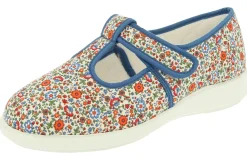 Womens Wide Fit Touch Strap Canvas Shoes - Moorhen<DB Wider Fit Shoes Best