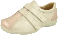 Womens Wide Fit Touch Strap Easy Access Flat Shoes - Bullfinch<DB Wider Fit Shoes Discount