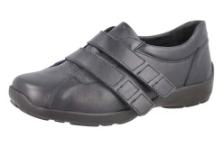 Womens Wide Fit Touch Strap Easy Access Flat Shoes - Bullfinch<DB Wider Fit Shoes Discount