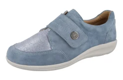 Womens Wide Fit Touch Strap Easy Access Flat Shoes - Royston<DB Wider Fit Shoes New