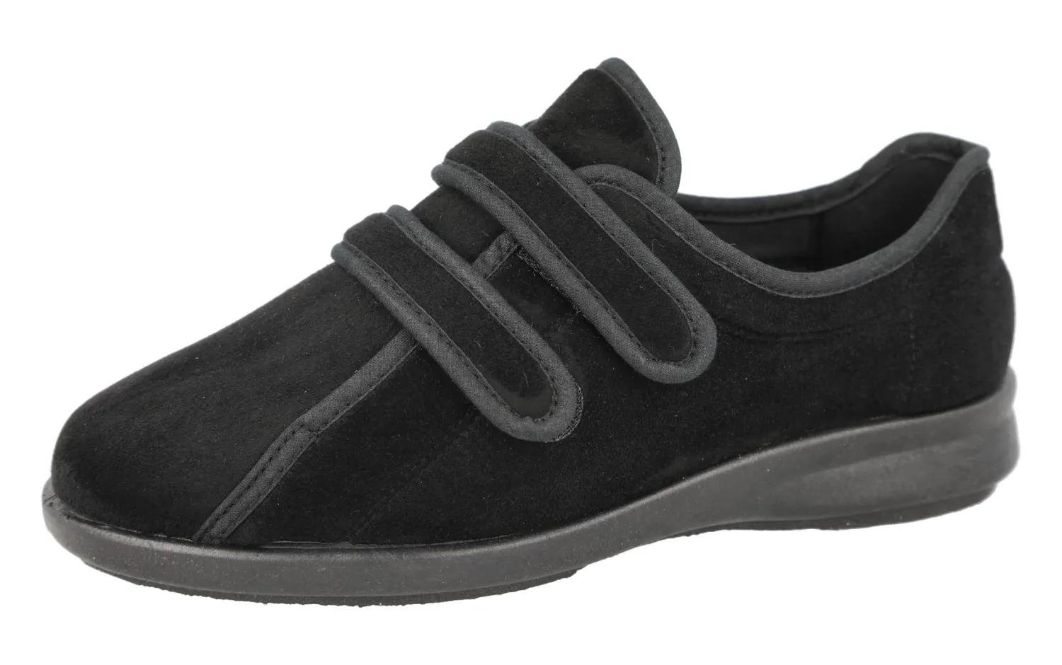 Womens Wide Fit Twin Strap Easy Entry Slippers - Mansfield<DB Wider Fit Shoes Outlet