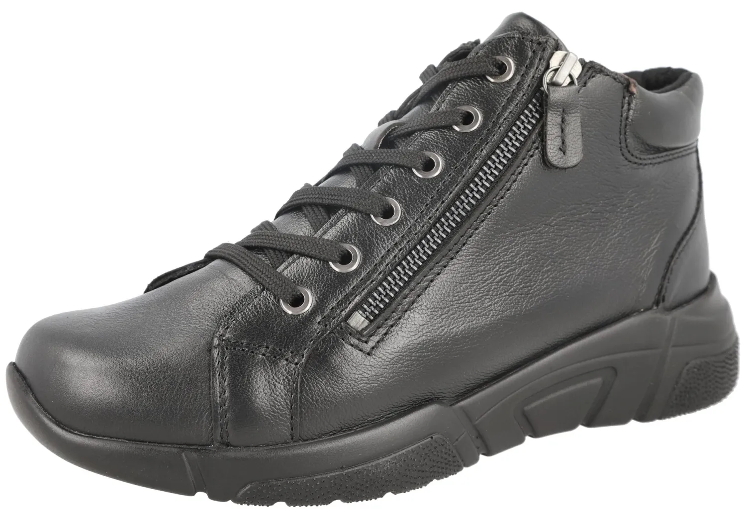 Womens Wide Fit Twin Zip Easy Access Lace Boots - Harbour<DB Wider Fit Shoes Hot