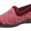 Womens Wide Fit Velour Slippers - Devizes<DB Wider Fit Shoes Hot