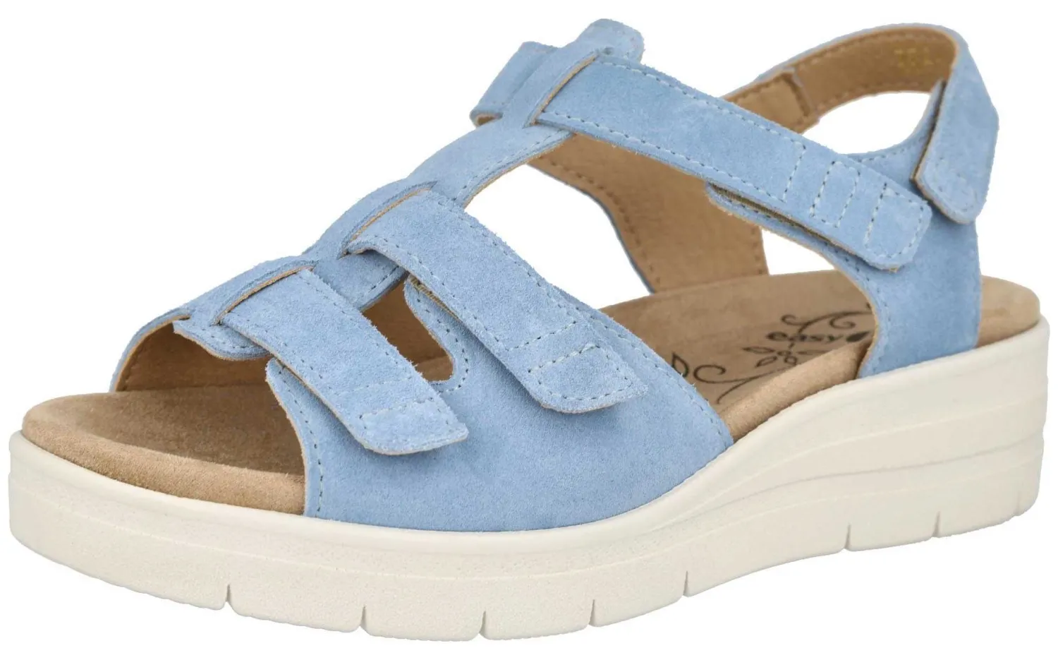 Womens Wide Fit Wedge Heel Sandal - Coleen<DB Wider Fit Shoes Outlet