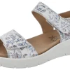 Womens Wide Fit Wedge Heel Sandal - Firecracker<DB Wider Fit Shoes Discount