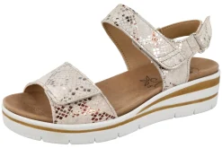 Womens Wide Fit Wedge Heel Sandal - Fan<DB Wider Fit Shoes Discount