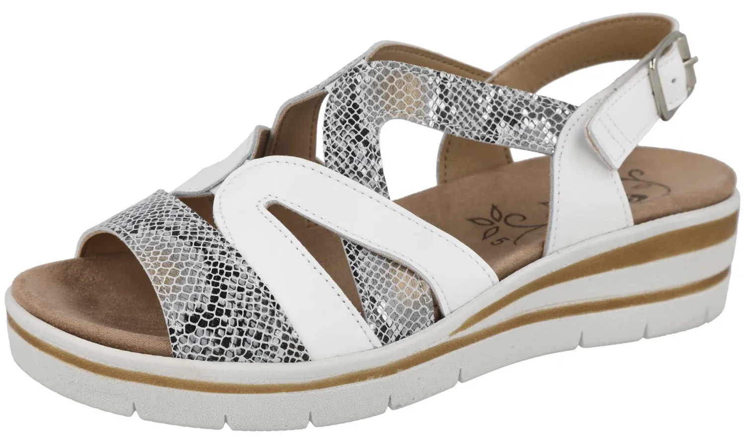 Womens Wide Fit Wedge Heel Sandal - Fern<DB Wider Fit Shoes Hot