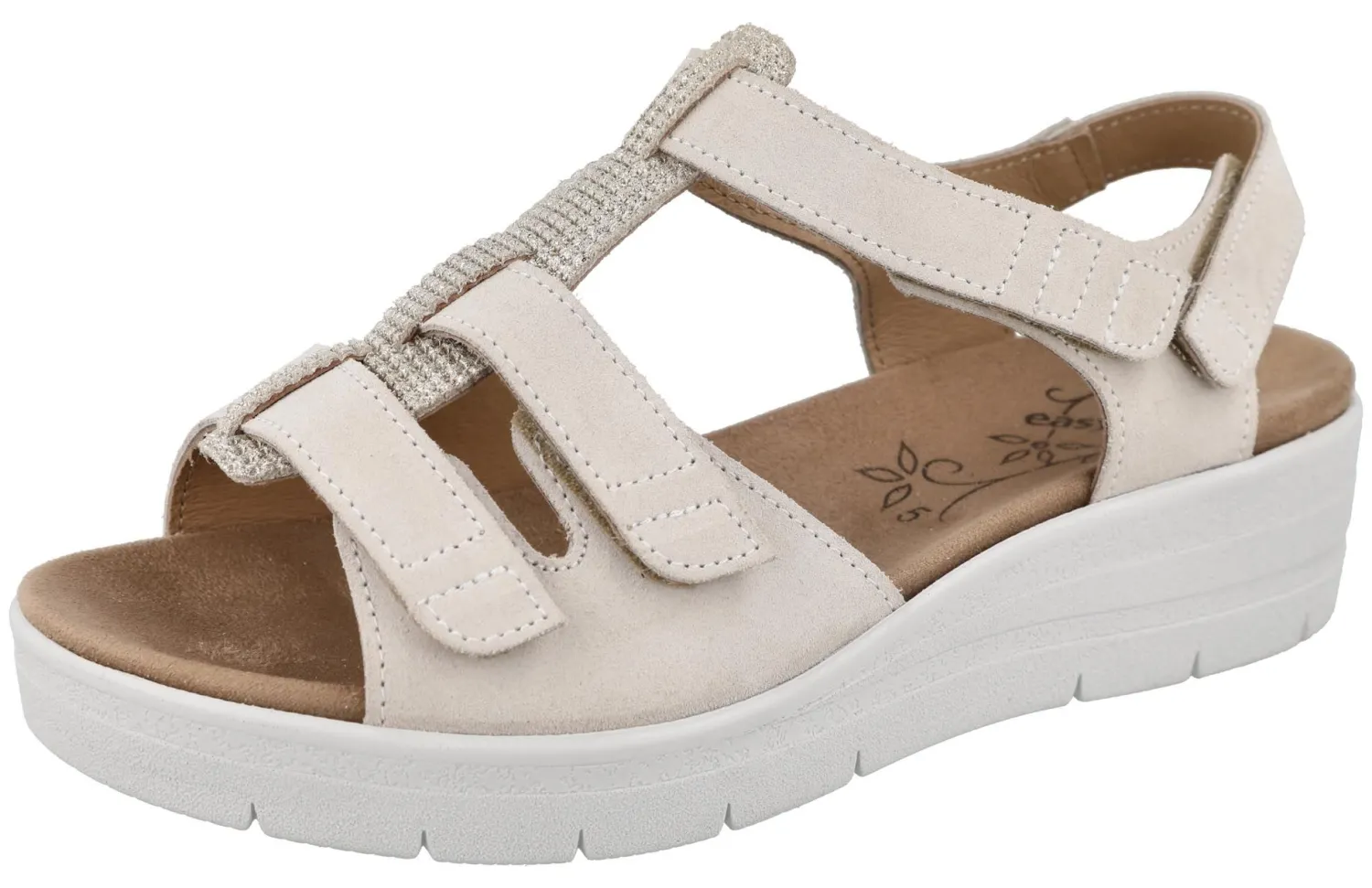 Womens Wide Fit Wedge Heel Sandal - Coleen<DB Wider Fit Shoes Outlet