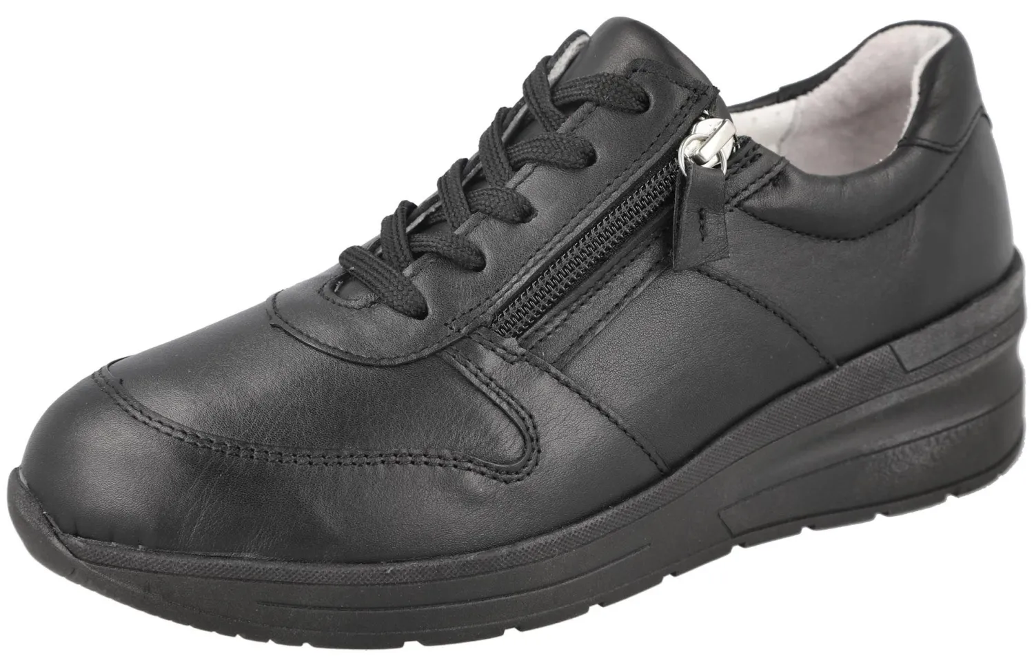 Womens Wide Fit Wedge Heel Trainer - Farndish<DB Wider Fit Shoes Outlet